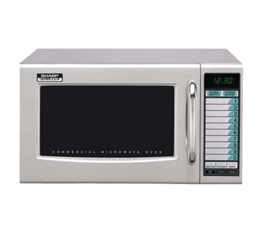 Sharp R-21LVF Microwave Oven, 1000 Watts, All Stainless, S/s Door, Cavity, And Outer Wrapper, Digital Programmable Controls, Durable Side-hinged See-thru Door, Express Defrost™, 10 Computerized Touch Pads, Double Quantity, 120v/60/1-ph, 14 Amp, Nema 5-15p, Nsf-4,
