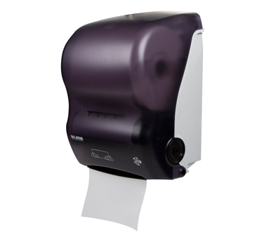 San Jamar T7000TBK Paper Towel Dispenser, Wall Mount, With Lock, Fits (1) 8" Wide Roll