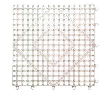 San Jamar VM5280CL Versa-mat® Kolor-cut™ Bar Mat Tile/shelf Liner, Grease Resistant, 12" X 12", Interlocking, Rubber, Clear, Nsf