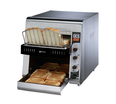 Star Mfg. QCS2-500 Holman Qcs® Conveyor Toaster, Electric, Horizontal Conveyor, 1-1/2" Product Opening, 10"w Belt (2 Slice), Attached Load-up Tray, Quartz Sheathed Heaters, Variable Heat/speed Controls, 350 Slices Per Hour, Stainless Steel Construction, Ups