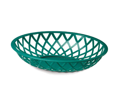 Tablecraft Products 1072DG Lattice Basket, 8-7/8" X 7-1/2" X 2", Oval, Polypropylene, Dark Green (sold In Master Case Only - 3 Dozen)