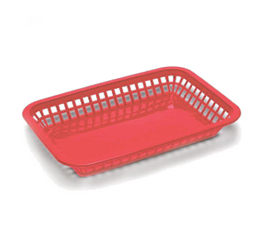 Tablecraft Products 1077R Grande Platter Basket, 10-3/4" X 7-3/4" X 1-1/2", Rectangular, Polypropylene, Red (sold In Master Case Only - 3 Dozen)