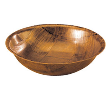 Tablecraft Products 205 Salad Bowl, 5-1/2-inch Dia., Round Bottom, 4 Ply, Woven Wood, Mahogany