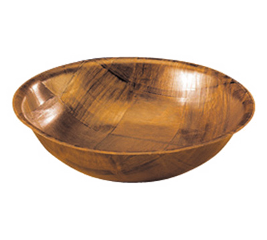 Tablecraft Products 207 Salad Bowl, 7" Dia., Round Bottom, 4 Ply, Woven Wood, Mahogany (sold In Minimum Of Inner Case - 1 Dozen) (master Case - 6 Dozen)