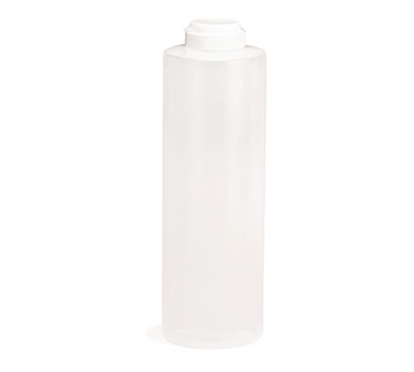 Tablecraft Products 2124C-1 Squeeze Dispenser, 24 Oz., Natural, Hinged Top, Soft Polyethylene, White (sold In Master Case Only - 1 Dozen)