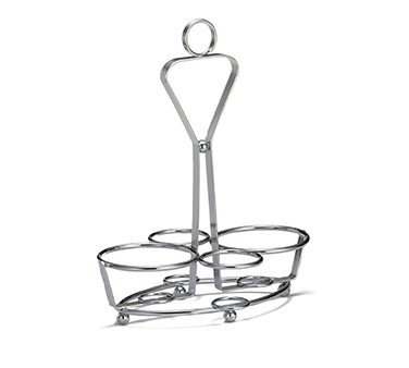Tablecraft Products 260R Combo Rack, (2) 1-5/8" & (2) 3" Inside Dia. Id Rings, Built-in Merchandising Ring, Chrome Plated (sold In Minimum Of Inner Case - 6 Each) (master Case - 36 Each)