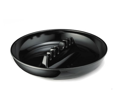 Tablecraft Products 341B-1 Safety Island Ashtray, 7" X 1-1/2", Black Phenolic (sold In Master Case Only - 6 Dozen)