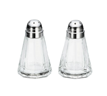 Tablecraft Products 80S&P Salt/pepper Shakers, 1-1/2 Oz., Paneled Glass, Chrome Plated Abs Tops (fits Rack Model Number 607r) (sold In Master Case Only - 6 Dozen)
