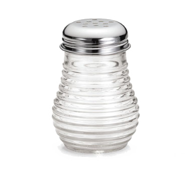 Tablecraft Products BH4 Beehive Collection™ Cheese/pepper Shaker, 6 Oz., Glass, Chrome Plated Top (sold In Master Case Only - 1 Dozen)
