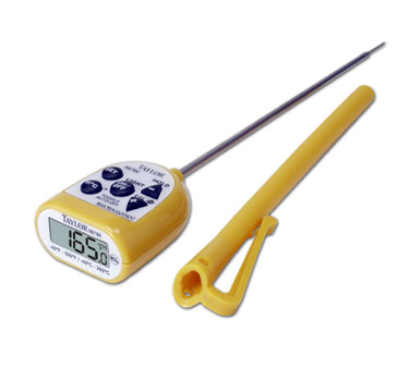 Taylor Precision 9878E Professional Series Pocket Thermometer, Digital Display, -58 To 500º F, -50/260º C Temperature Capacity, F/cº Selectable, Max/min Memory, Two Stage Off Button, One To Ten Second Update, Recalibratable, Stainless Steel "slim Stem" Blister Carded (3 Ea