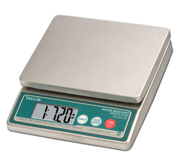 Taylor Precision TE10CSW Portion Control Scale, Digital, 10 Lb/5 Kg Capacity, 10 Lb. X 0.05 Oz, 10 Lb. X 0.002 Lb., 160 Oz. X 0.05 Oz., 5000 G X 1 G Graduation, Large Lcd Display, Tare, Auto-off & Disable Auto-off Function, Low Battery & Overload Indicators, Uses Ac Adapter