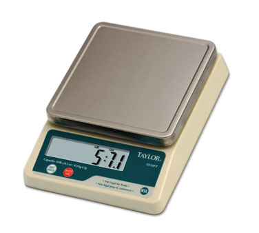 Taylor Precision TE10FT Portion Control Scale, Digital, 11 Lb X .1 Oz., 5 Kg X 1 G, 0.9" Display, 5.4" Square Platform, Tare, Hold Function, Auto-off & Disable Auto-off Function (powered By Batteries), Uses Ac Adaptor (included) & (2) Aaa Batteries (not Included), Stainless