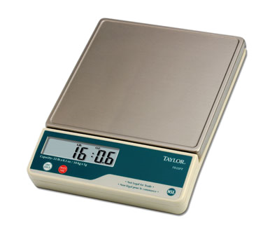Taylor Precision TE22FT Portion Control Scale, Digital, 22 Lb X .1 Oz., 5 Kg X 1 G, 0.9" Display, 7.2" Square Platform, Calibration Feature, Tare, Hold Function, Auto-off & Disable Auto-off Feature (powered By Batteries), Uses Ac Adapter (included) & (2) Aaa Batteries (not