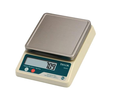 Taylor Precision TE32FT Portion Control Scale, Digital, 2 Lb X .01 Oz., 1 Kg X 0.5 G, 0.9" Display, 5.4" Square Platform, Tare, Hold Function, Auto-off & Disable Auto-off Function (powered By Batteries), Uses Ac Adaptor (included) & (2) Aaa Batteries (not Included), Stainle