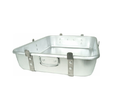 Thunder Group ALRP9604 Double Roasting Pan, 24" X 18" X 4-1/2", With Strap And Lugs, Stackable, Drop Loop Handles, Heavy Duty, Aluminum