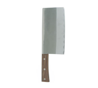 Thunder Group JAS010055B Cleaver, 7" Blade, Angled, Riveted Wood Handle, Stainless Steel