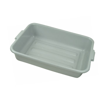 Thunder Group PLBT005G Bus Box, 1-compartment, 20-1/2" X 15-1/2" X 5" Deep, Integrated Handles, Stackable, High-density Polyethylene, Gray, Nsf
