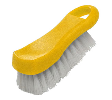 Thunder Group PLCBB02YW Cutting Board Brush, 6" X 2-1/2" X 2"h, Hanging Loop, Plastic, Yellow