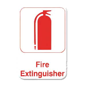 Thunder Group PLIS6913RD Information Symbol Sign, 6" X 9", "fire Distinguisher", Self-adhesive Backing