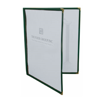 Thunder Group PLMENU-2GR Menu Cover, 8-1/2" X 11", Double-fold, Flexible, Plastic Laminate, Green