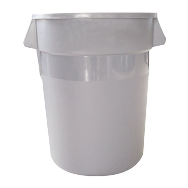 Thunder Group PLTC044G Trash Can, 44 Gallon, Round, Integrated Handles, Plastic, Gray