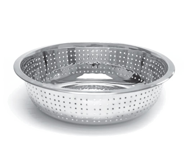 Thunder Group SLCIL11L Chinese Colander, 11" Dia., Round, 4.5mm Perforated Holes, Rimmed, Stainless Steel. Mirror Finish