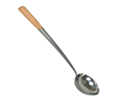 Thunder Group SLLD311 Chinese Serving Ladle, 10 Oz. , 4-1/2" X 5" Bowl, 19-3/4" Long, Wood Handle, Stainless Steel