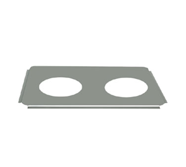 Thunder Group SLPHAP066 Adapter Plate, For Round Inserts, Two 6-1/2" Openings, Fits 4 Quart Inset Pan, Stainless Steel