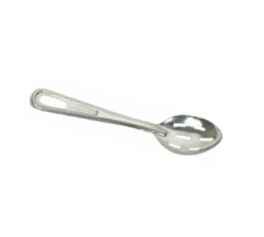 Thunder Group SLSBA112 Basting Spoon, 11" L, Slotted, Flat Handle, Hanging Hole, Stainless Steel