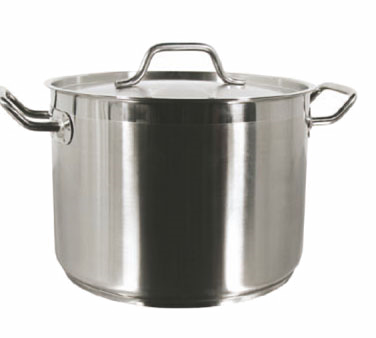 Thunder Group SLSPS040 Induction Stock Pot, 40 Quart, With Lid, Encapsulated Base, 18/8 Stainless Steel, Nsf