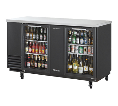 Turbo Air TBB-3SG Back Bar Cooler, 69", Glass Doors, 6 Pe Coated Adjustable Shelves, Fluorescent Interior Light