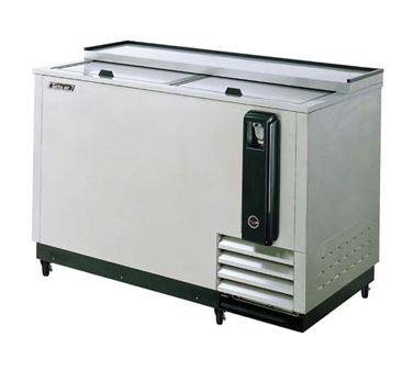 Turbo Air TBC-50SD Bottle Cooler, 50", Self-contained, (3) Pe Coated Adjustable Dividers, Built-on Removable Bottle Cap Opener And Catcher, (2) Sliding Doors