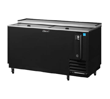Turbo Air TBC-65SB Bottle Cooler, 65", Self-contained, (3) Pe Coated Adjustable Dividers, Built-on Removable Bottle Cap Opener And Catcher, (2) Sliding Doors