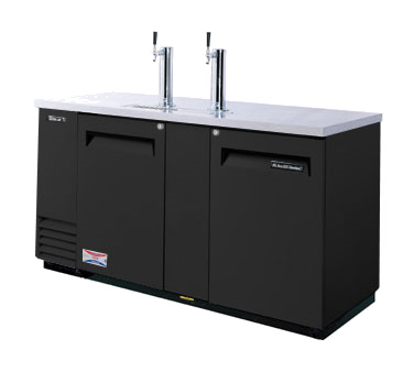 Turbo Air TBD-3SB Beer Dispenser, 69", 2 Swing Doors, Stainless Steel Countertop And Black Laminated Exterior