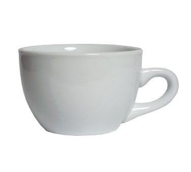 Tuxton China ALF-0752 Cup, 8 Oz., 3-3/4" Dia, X 2-1/2"h, Microwave & Dishwasher Safe, Oven Proof, Fully Vitrified, Ceramic, Tuxcare®©, Alaska/colorado, Porcelain White