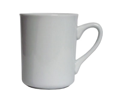 Tuxton China ALM-085 Brea Mug, 8-1/2 Oz., 3" Dia. X 3-3/4"h, Microwave & Dishwasher Safe, Oven Proof, Fully Vitrified, Ceramic, Tuxcare®©, Duratux®©, Alaska/colorado, Porcelain White