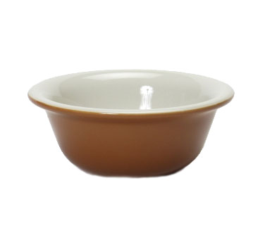 Tuxton China B3B-0809 Pot Pie Dish, 8 Oz., 5-3/8" Dia. X 2-1/8"h, Round, Microwave & Dishwasher Safe, Oven Proof, Fully Vitrified, Ceramic, Duratux®©, Autumn/eggshell
