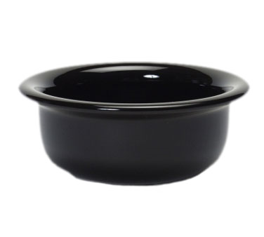 Tuxton China BBB-1409 Pot Pie Dish, 14 Oz., 5-3/4" Dia. X 2-3/8"h, Round, Microwave & Dishwasher Safe, Oven Proof, Fully Vitrified, Ceramic, Duratux®©, Black