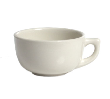 Tuxton China BEF-1402 Cappuccino Cup, 14 Oz., 4-5/8" Dia. X 2-5/8"h, Microwave & Dishwasher Safe, Oven Proof, Fully Vitrified, Ceramic, Duratux®©, American White/eggshell