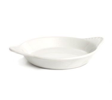 Tuxton China BWN-1202 Shirred Egg, 15 Oz., 8-5/8" X 7-1/8" X 1-1/2", Round, Microwave & Dishwasher Safe, Oven Proof, Fully Vitrified, Ceramic, Duratux®©, White