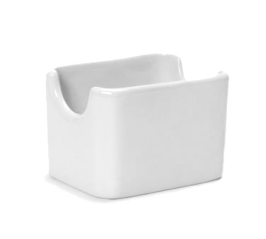 Tuxton China BWQ-034 Sugar Packet Holder, 3-1/2" X 2-7/8", Microwave & Dishwasher Safe, Oven Proof, Fully Vitrified, Ceramic, Duratux®©, White