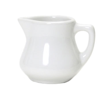 Tuxton China BWR-035 Creamer, 3-1/2 Oz., 2-3/4"h, Handled, Microwave & Dishwasher Safe, Oven Proof, Fully Vitrified, Ceramic, Duratux®©, White