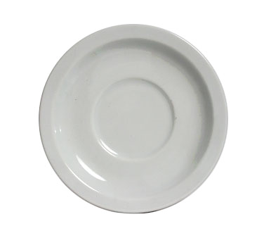 Tuxton China CLE-046 Demitasse Saucer, 4-3/4" Dia., Round, Microwave & Dishwasher Safe, Oven Proof, Fully Vitrified, Ceramic, Duratux®©, Alaska/colorado, Porcelain White