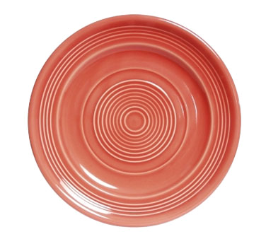 Tuxton China CNA-120 Plate, 12" Dia., Round, Wide Rim, Microwave & Dishwasher Safe, Oven Proof, Fully Vitrified, Ceramic, Concentrix®©, Cinnebar
