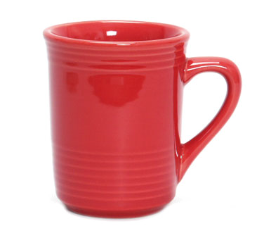 Tuxton China CQM-085 Gala Mug, 8 Oz., 3-7/8"h, Microwave & Dishwasher Safe, Oven Proof, Fully Vitrified, Ceramic, Tuxcare®©, Duratux®©, Concentrix®©, Cayenne
