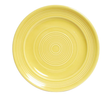 Tuxton China CSA-090 Plate, 9" Dia., Round, Wide Rim, Microwave & Dishwasher Safe, Oven Proof, Fully Vitrified, Ceramic, Tuxcare®©, Healthcare, Concentrix®©, Saffron