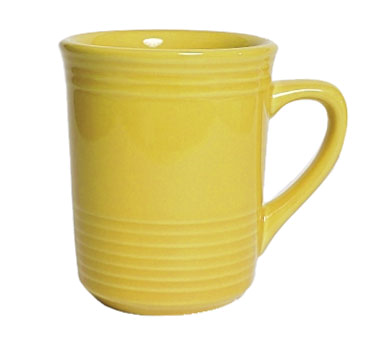 Tuxton China CSM-085 Gala Mug, 8 Oz., 3-7/8"h, Microwave & Dishwasher Safe, Oven Proof, Fully Vitrified, Ceramic, Tuxcare®©, Duratux®©, Concentrix®©, Saffron