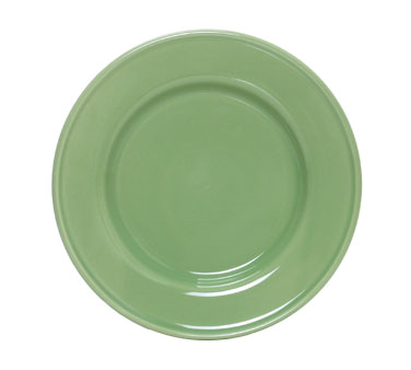 Tuxton China DYA-074 Plate, 7-1/2" Dia., Round, Wide Rim, Microwave & Dishwasher Safe, Oven Proof, Fully Vitrified, Ceramic, Duratux®©, Assorted Colors: Butterscotch, Pistachio, Cranberry (4 Of Each Color Per Dozen)