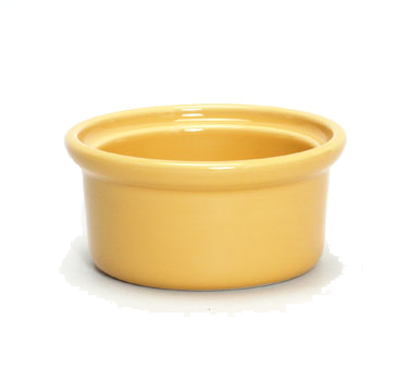 Tuxton China DYB-1006 Casserole Dish, 7-1/2 Oz., 4-5/8" Dia. X 2-1/4"h, Round, Without Lid, Microwave & Dishwasher Safe, Oven Proof, Fully Vitrified, Ceramic, Duratux®©, Assorted Colors: Butterscotch, Pistachio, Cranberry (4 Of Each Color Per Dozen)