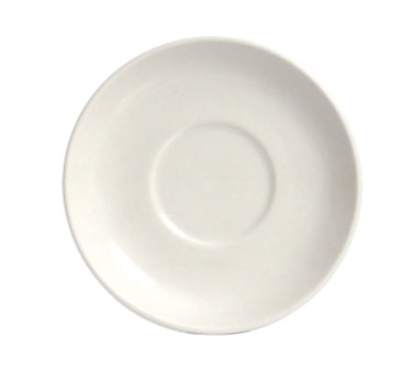 Tuxton China TRE-029 Espresso Saucer, 4-5/8" Dia. Round, Coupe, Microwave & Dishwasher Safe, Oven Proof, Fully Vitrified, Ceramic, Duratux®©, Reno/nevada, American White/eggshell